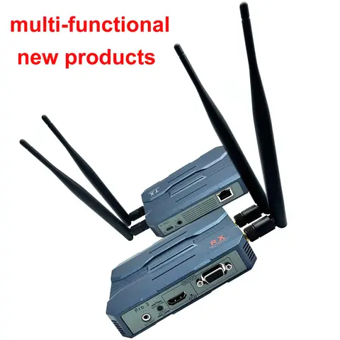 1080p 4K Wireless Transmission Video Transmitter and Receiver Rj45 Ethernet Cable VGA HDMI Extender for Camera Laptop PC To TV