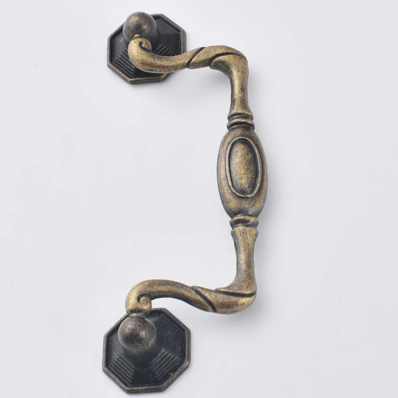 New Chinese bronze antique zinc alloy drawer handle cabinet wardrobe door handle hole distance 94mm