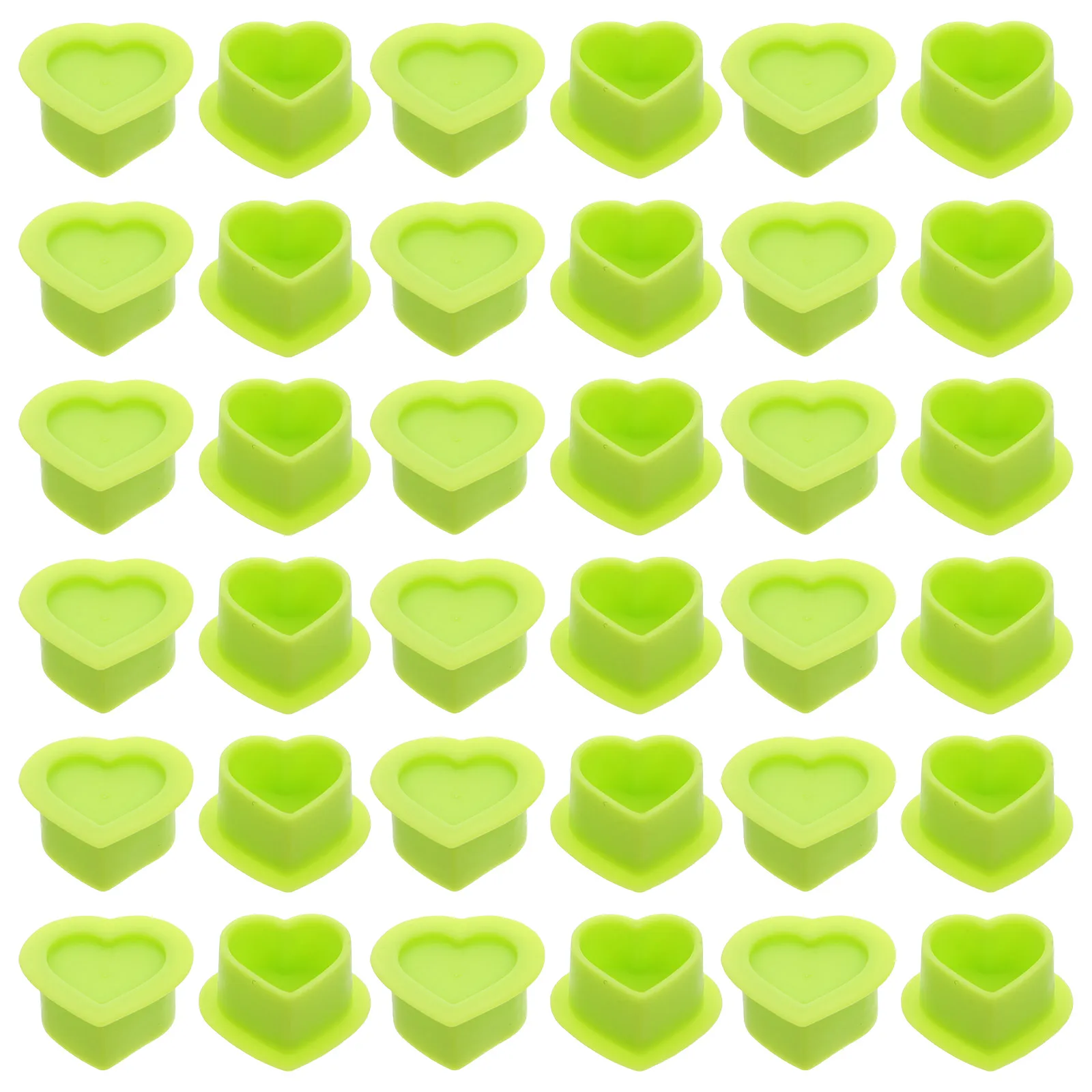 

100 Pcs Love Tattoo Coloring Cup Pigment Soft Ink Caps for Supplies Light Green Cups