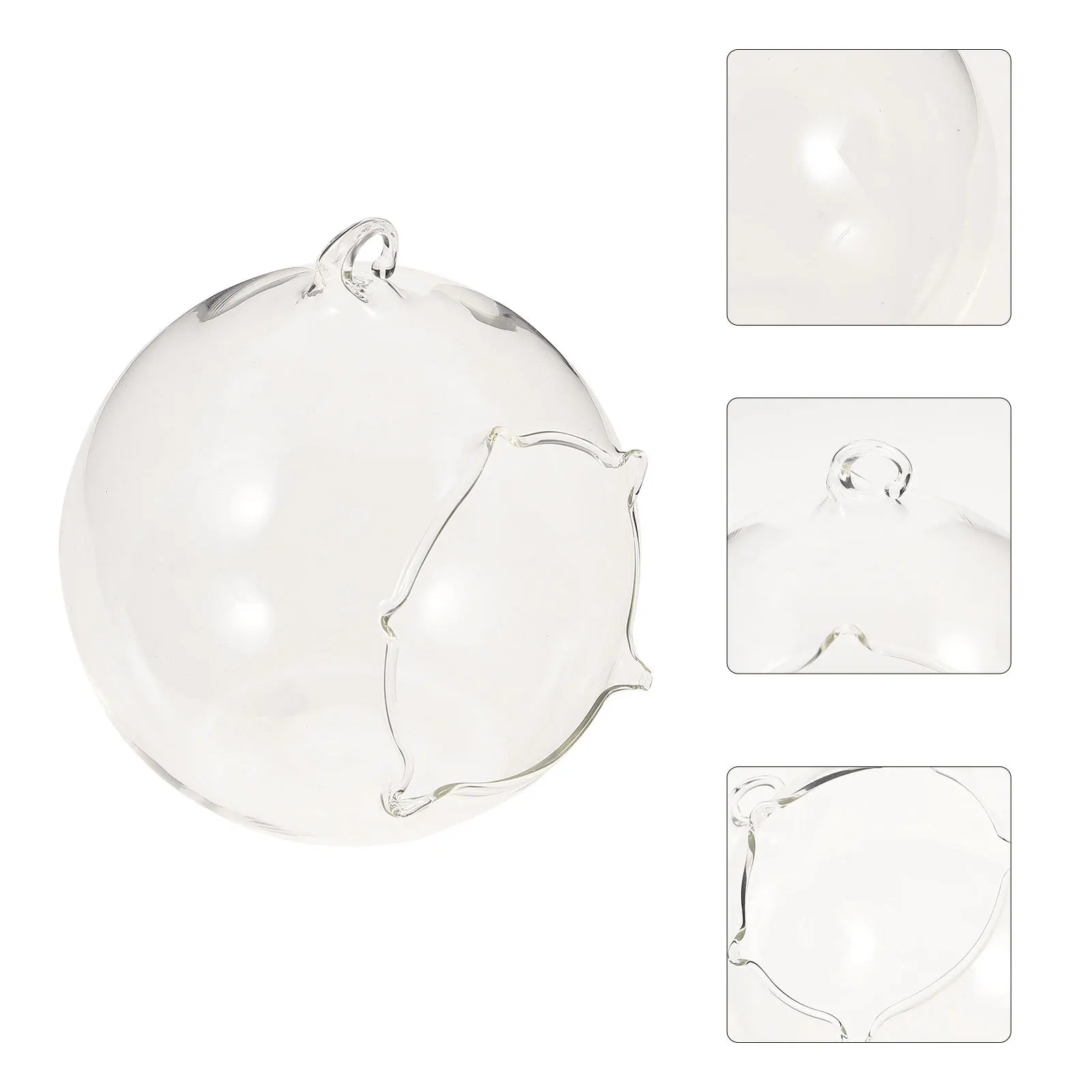 

Transparent Glass Hamster Cool Nest Creative Ball Design Smooth Surface Safe for Pets Cooling Sleeping Hut for Chinchilla