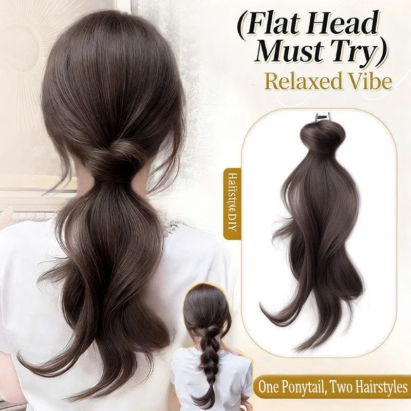 

12-дюймовый кудрявый хвост-шиньон из термостойкого синтетического волокна для женщин, элегантный, с глубокими волнами, в форме краба, для создания прически хвост