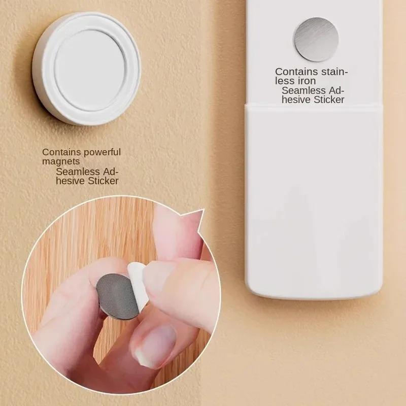1/6/10 Sets Magnetic Remote Holders, No Drill Adhesive Wall Mount for TV & AC Remotes, Easy Install & Space Saving