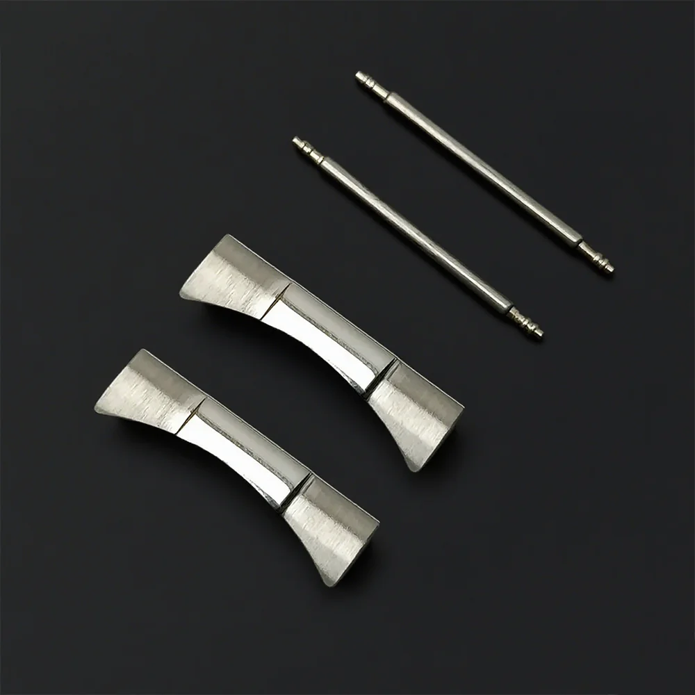 20m Stainless Steel Strap Connectors Curved Flat End Adapter For Stainless Steel Underwater Watch Straps Rubber Leather Strap