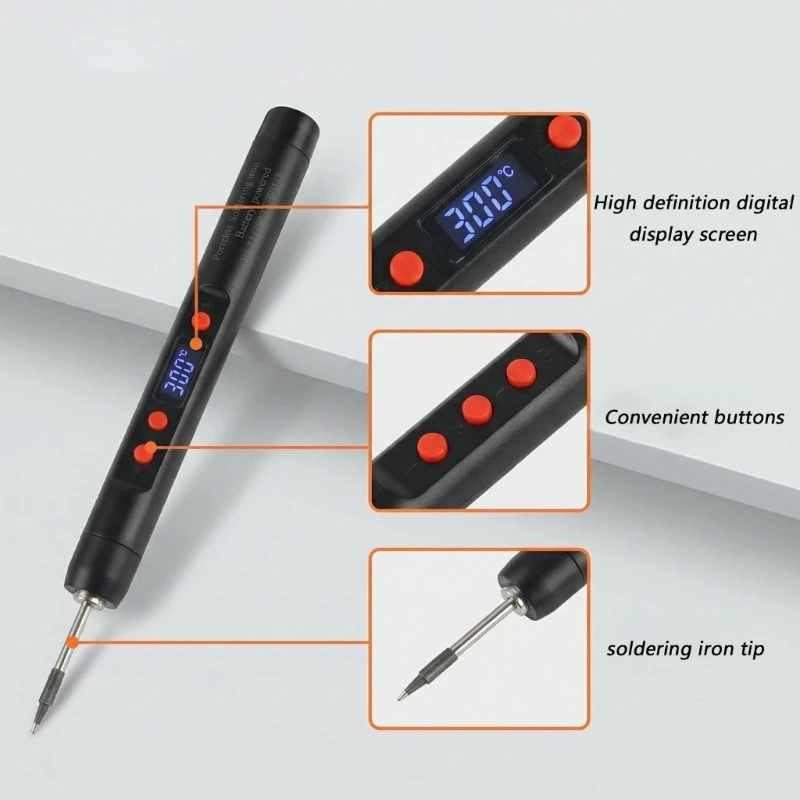 Metal Body Wireless Soldering Iron Tool With Temperature Control For Home Use high quality