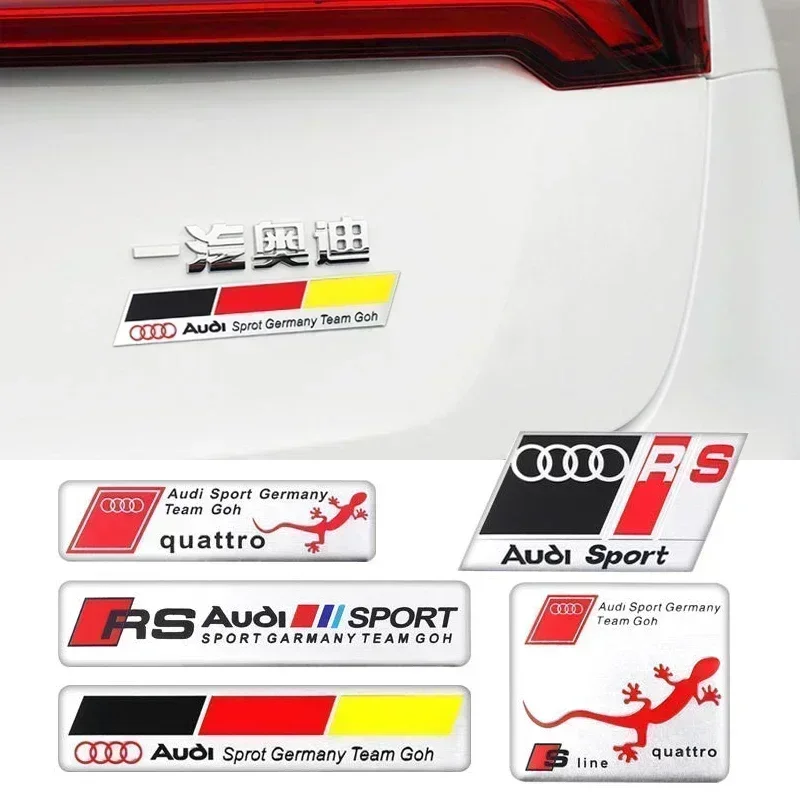 

Aluminium Sport Edition Badge Stickers Car Bumper Trunk Badge Decals For Audi Sline A3 A1 A4 B8 B7 A6 C7 A5 A7 A8 B9 B6 C6 Q2 Q3