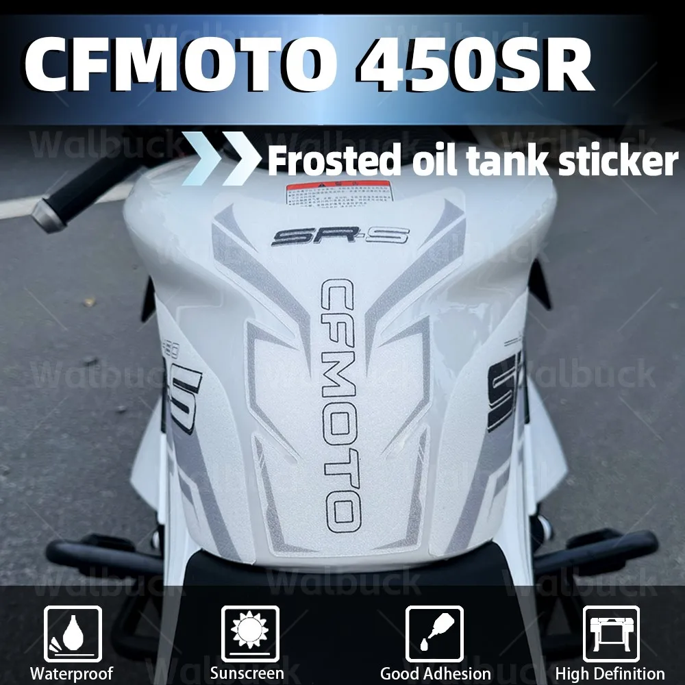 For cfmoto 450sr-s 450 sr 450SR 450SR-S 2022-2024 3M Motorcycle Fuel Tank Pad Sticker Frosted Protector Decal Accessories