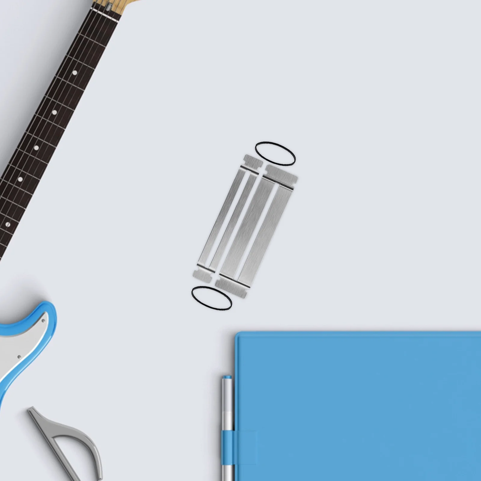 

4Sets Stainless Steel Guitar Fretboard Guards Fingerboard Protector Pads for Bass Guitar Fret Dressing and Repair