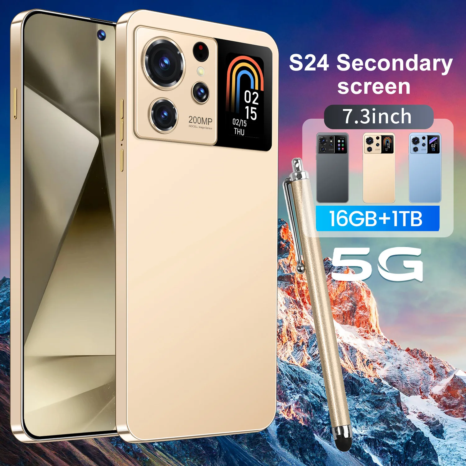 S24 Ultra Smartphones avec écran secondaire Android 16 2024G innovant, d'échl'avenir de la technologie mobile, nouveau, 512