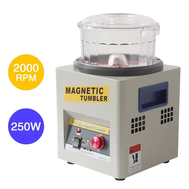 

220V Vaso magnético de KT-185 para pulir joyas, máquina de acabado de Metal, pulidora de piezas de precisión dorada