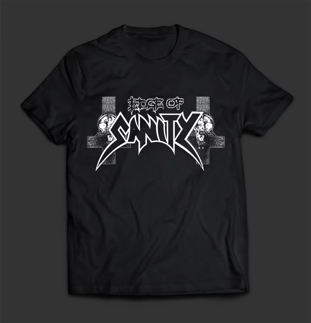 

Summer New SANITY Logo T-shirt Men's and Women's Cotton T-shirt Short-sleeved Retro Hip-hop Rock Band Top Summer Men's Clothing