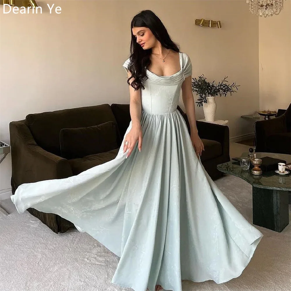 

Formal Dress Evening Dearin Asymmetrical A-line Floor Length Skirts Open Back Draped Bespoke Occasion Dresses Saudi Arabia Prom