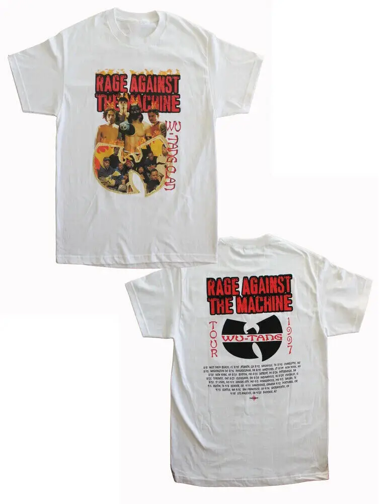 VTG 1997 Tang Tour Rage Against The Machine Shirt White Unisex S-5XL NE1165