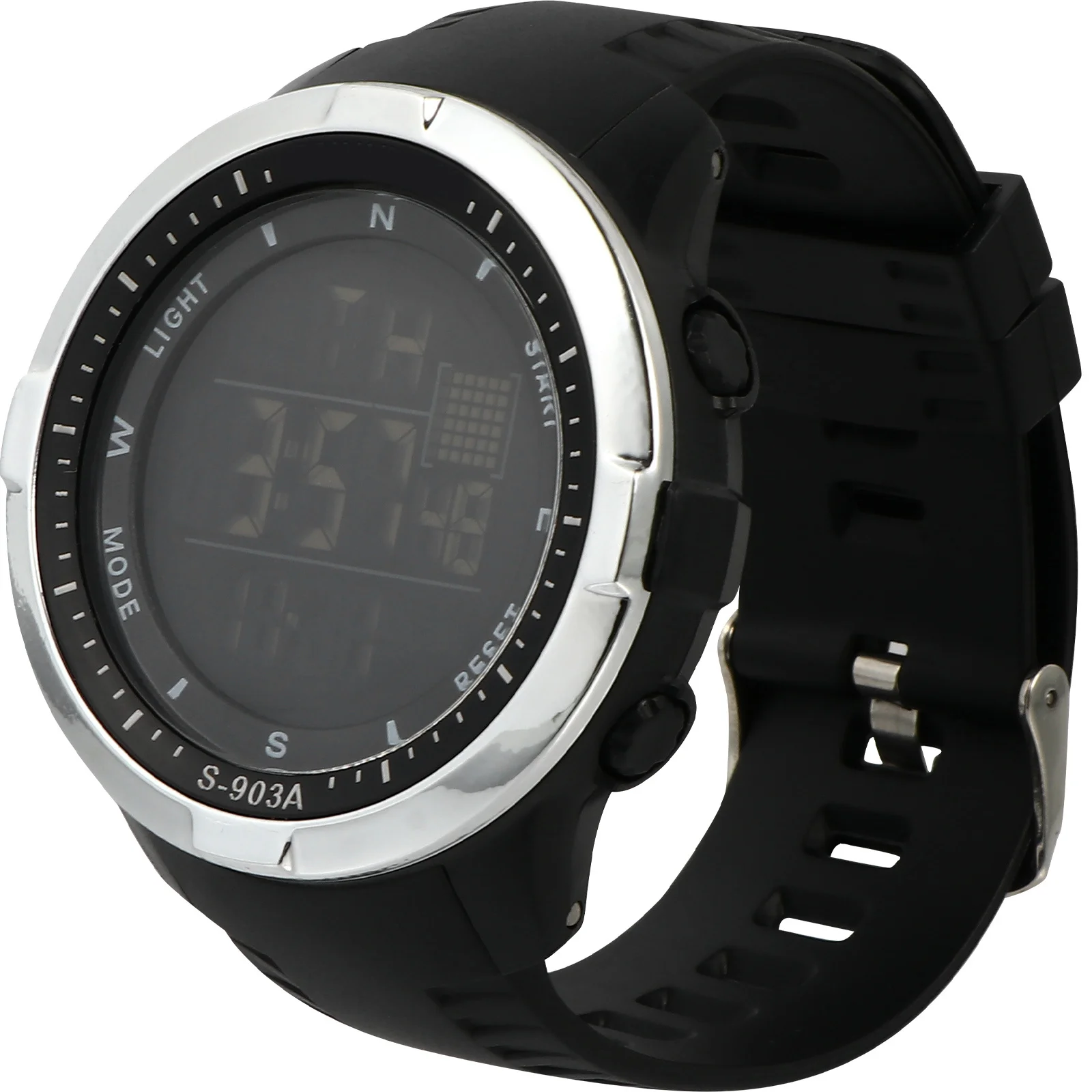 

1Pcs Waterproof Luminous Watch High Quality Materials Long Lasting Black Sporty Design Multifunctional Timepiece