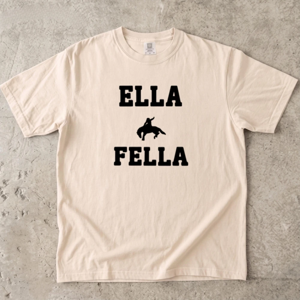 Ellas Fellas Minimalist Graphic, Country Music Lover Concert Gift Her Him, Nashville Style， Print Graphic tee unisex All-season