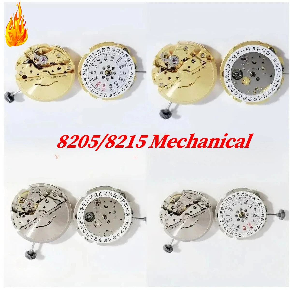 

8205/8215 Механический 21 драгоценный камень Автоматический механизм GMT Дата 3.0 Двойная настройка календаря Прецизионные аксессуары для часов