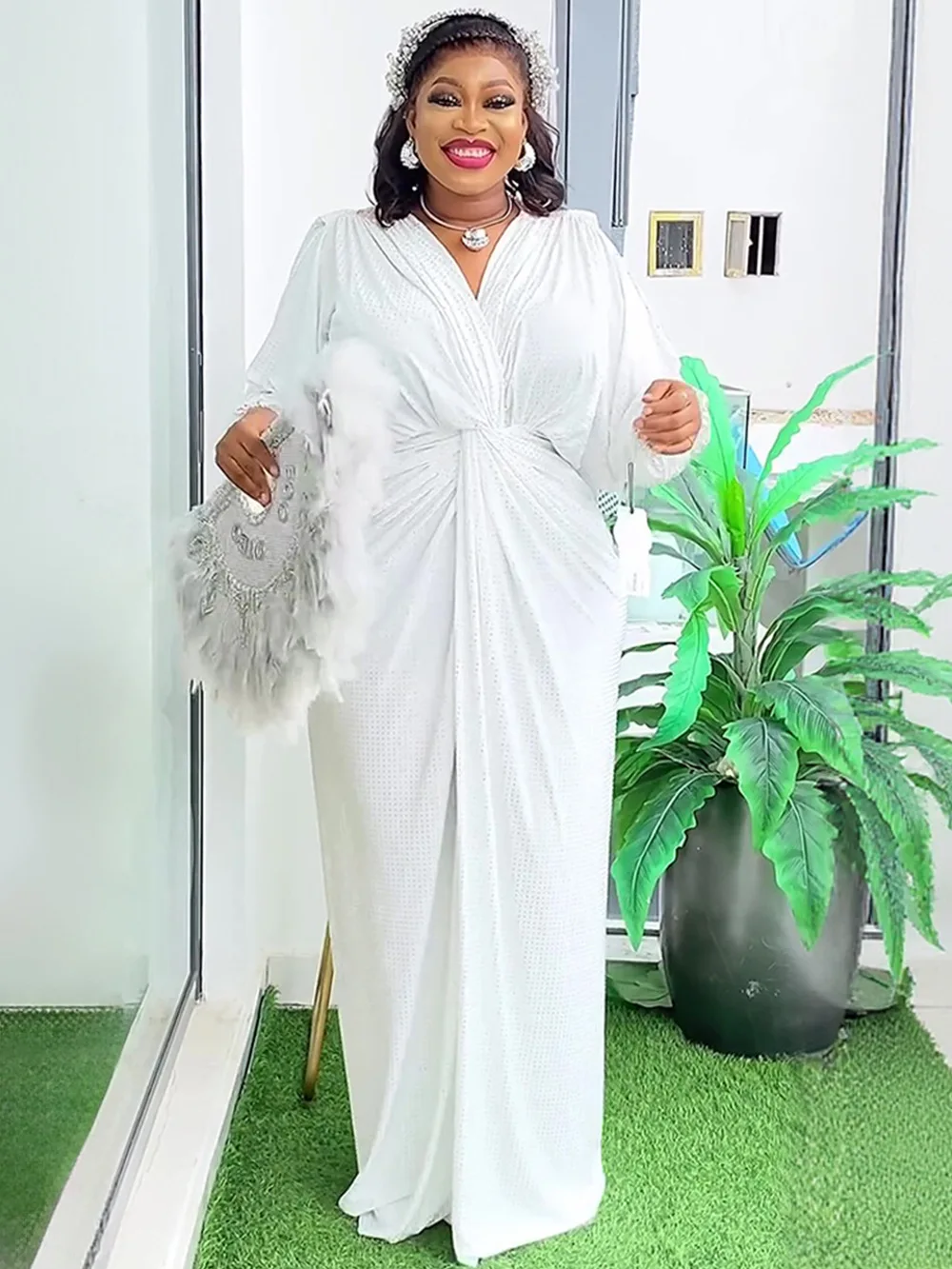 فساتين أفريقية للنساء 2025 ملابس أفريقيا أنيقة Dashiki أنقرة ملابس رداء حجم كبير تركيا حفل زفاف فستان طويل #2