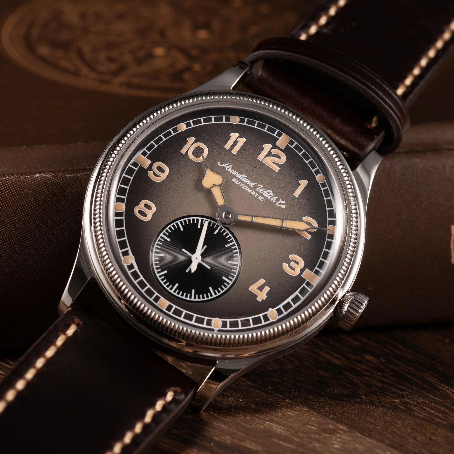 Hruodland 2025 Neue Männer Automatische Mechanische Uhr Seagull ST1701 38mm Pilot K1 Glas Edelstahl Leder Reloj Hombre
