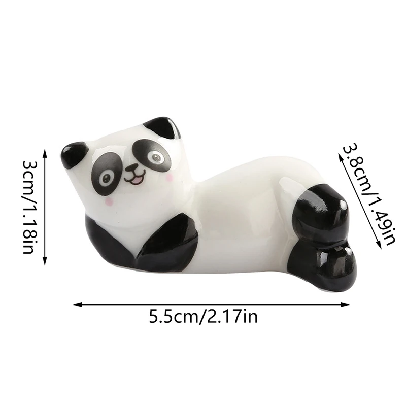 Cute Panda Ceramic Rack Chopsticks Stand Rest Knife Fork Holder Chinese Style Cutlery Chopstick Rest Kitchen Tools For Home Use