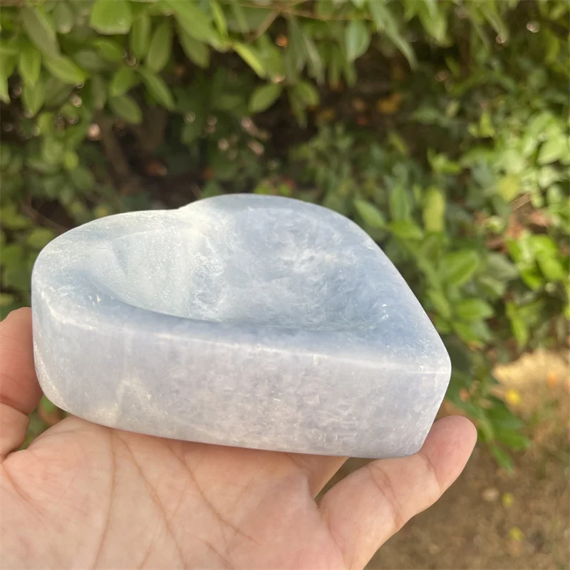 700g Quartz Natural Stone Celestite Heart Blue Crystal Reiki Energy Wichcraft Gems Minerals Handwork  House Decoration Home