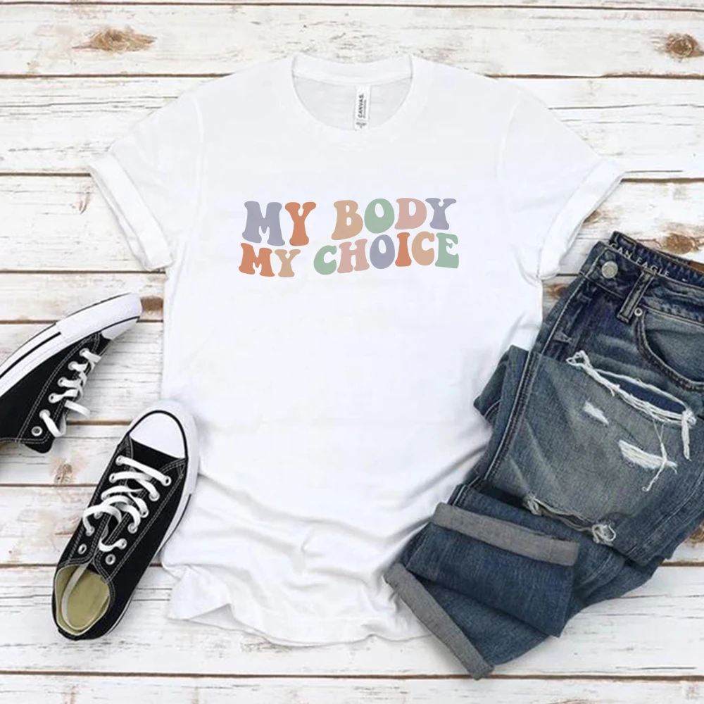 My Body My Choice T Shirt Women's Rights Tshirt Feminist Gift Women Shirts Defend Roe Wade Retro T-shirt Reproductive Rights Tee