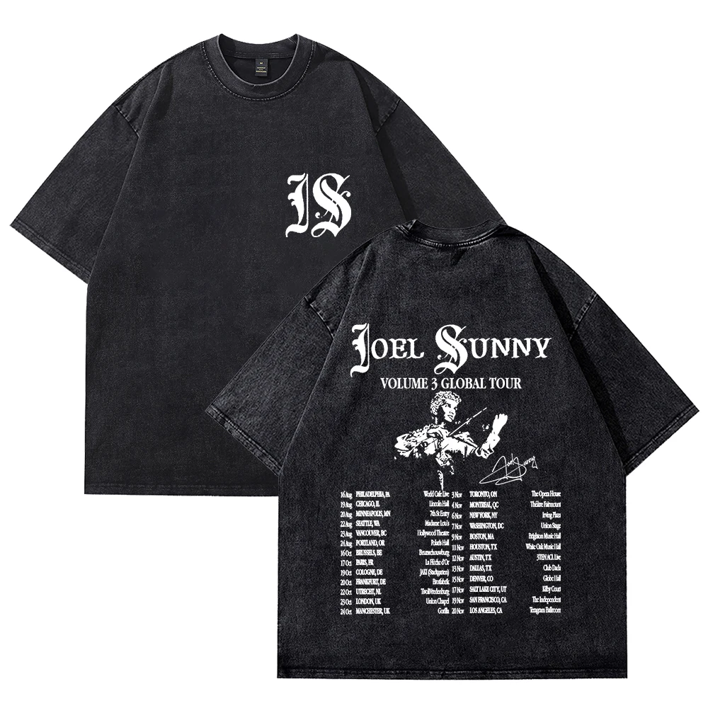 

Футболки Joel Sunny Volume 3, Global Tour, винтажные хлопковые футболки унисекс с короткими рукавами и круглым вырезом, топы