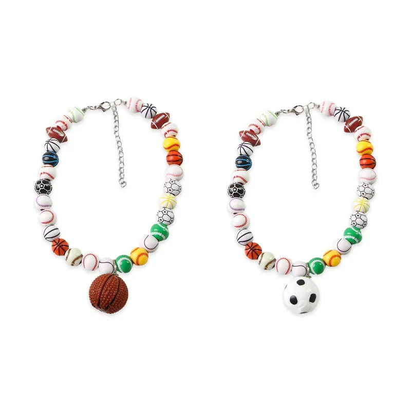 Soccer Pet Necklace Dog Cat Collar Adjustable Sports Ball Pendant Basketball Accessory for Small Medium Dogs Cats Pet Supplies view 5