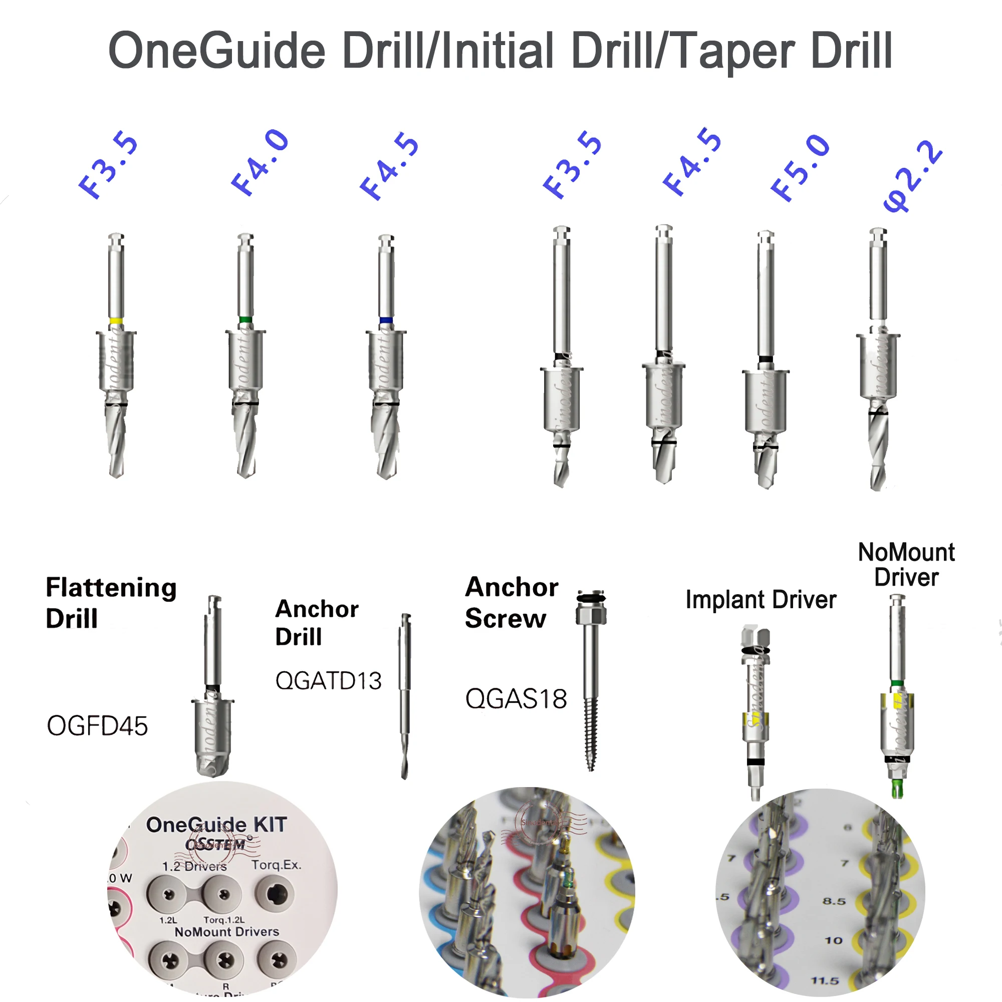 

Оригинальные Osstem Hiossen аксессуары для сверл для зубных имплантатов, хирургические инструменты для имплантатов, сверло для выравнивания пути OneGuide, перфоратор, начальная дрель