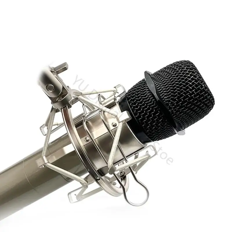 96BA Metal Microphone Shock Mount with Threaded Stand Fitting for Podcast Work, Streaming Desks, and Narration Studio Tasks