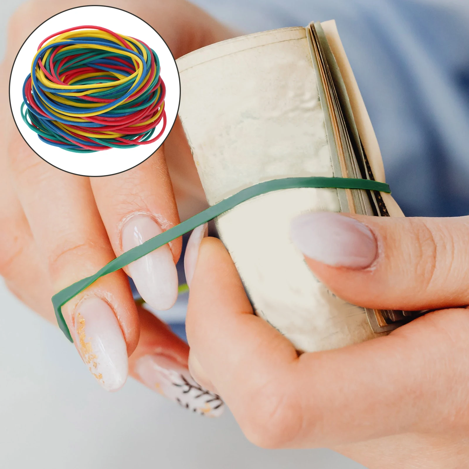 

Colorful Rubber Bands Heavy Duty Elastic Cord For Home Office Supplies Binding Rubber Rings Thickened Small Elastic Bands