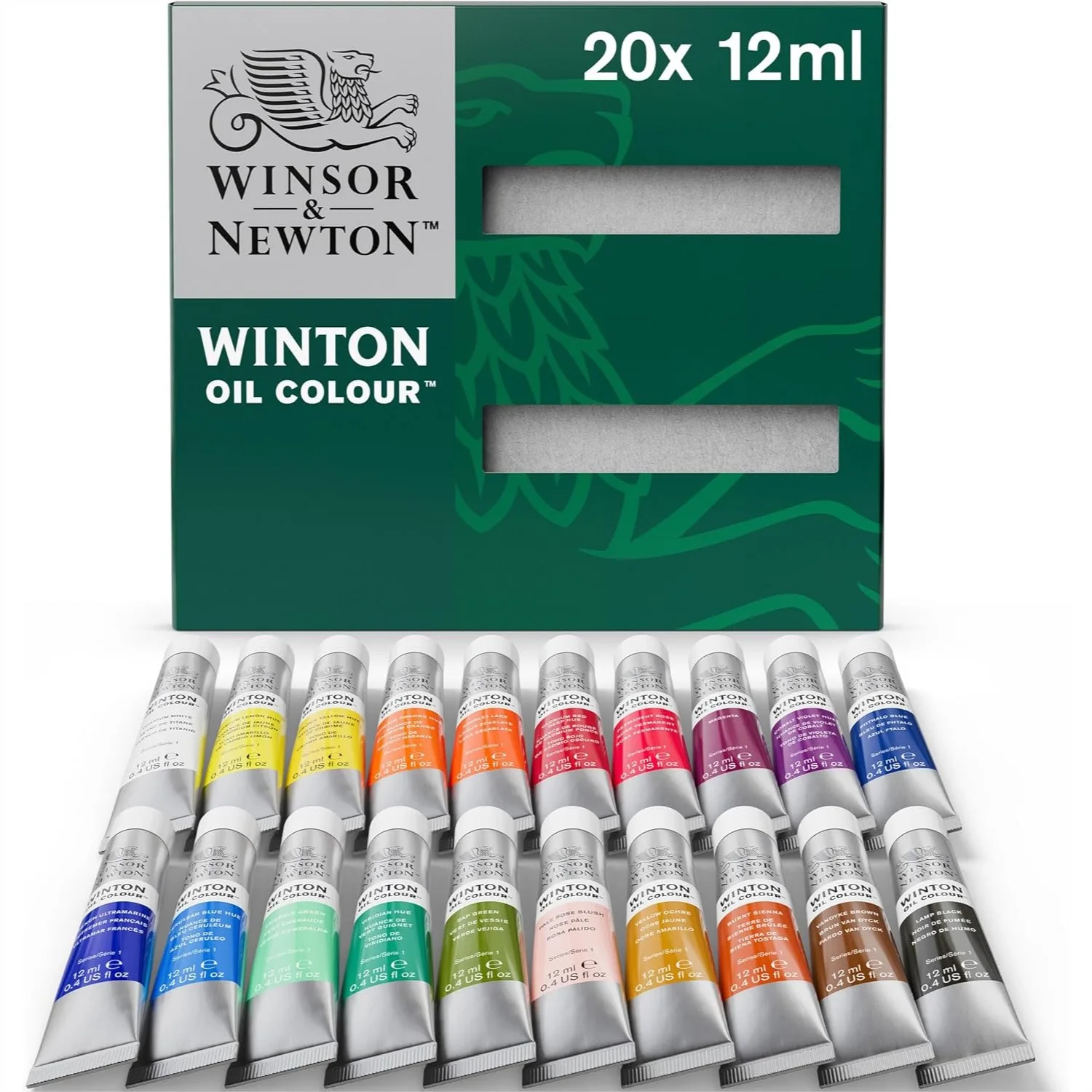 

Winton Oil Color Paint Set, 20 x 12ml Tubes for Beginners, Stiff Consistency with High Pigment Load