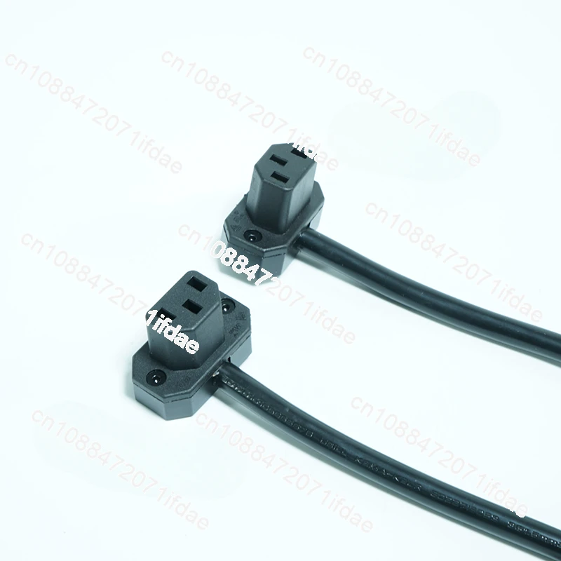 Computer chassis extension cable 90 degree elbow, high-power three-hole socket transfer word, use against the wall