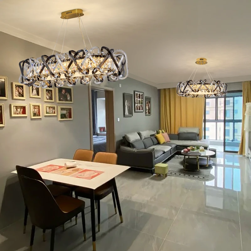 

Lamps Luxury Stainless Steel Glass Chandelier Golden lustre, dimmable, ceiling lamps , Living room lighting Home lighting