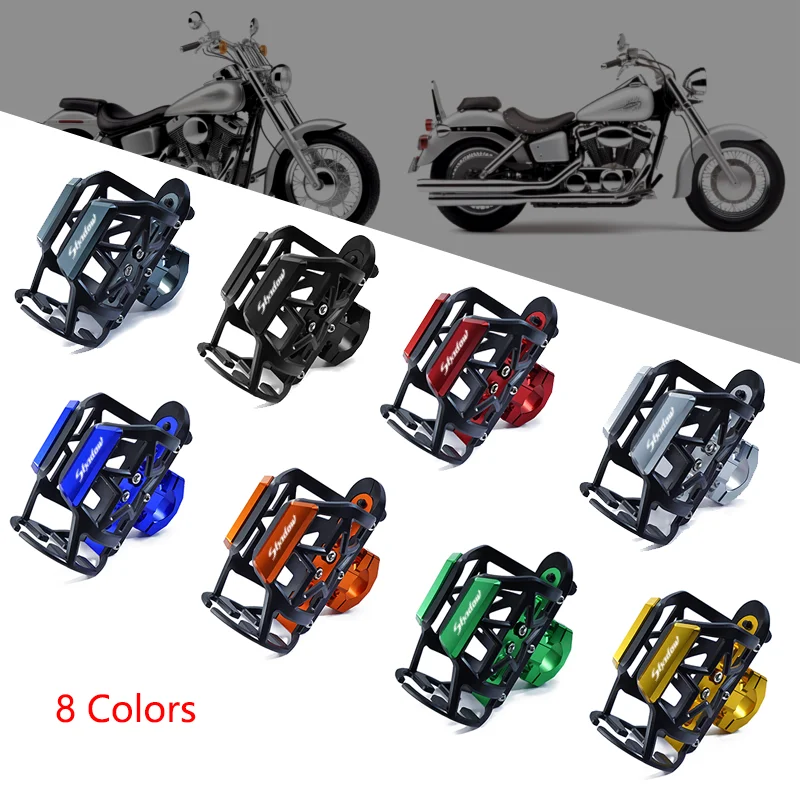 For Honda Shadow VT 400 600 750 1100 VT400 VT600 1300 Motorcycle CNC Beverage Water Bottle Drink Cup Holder Bracket Accessories