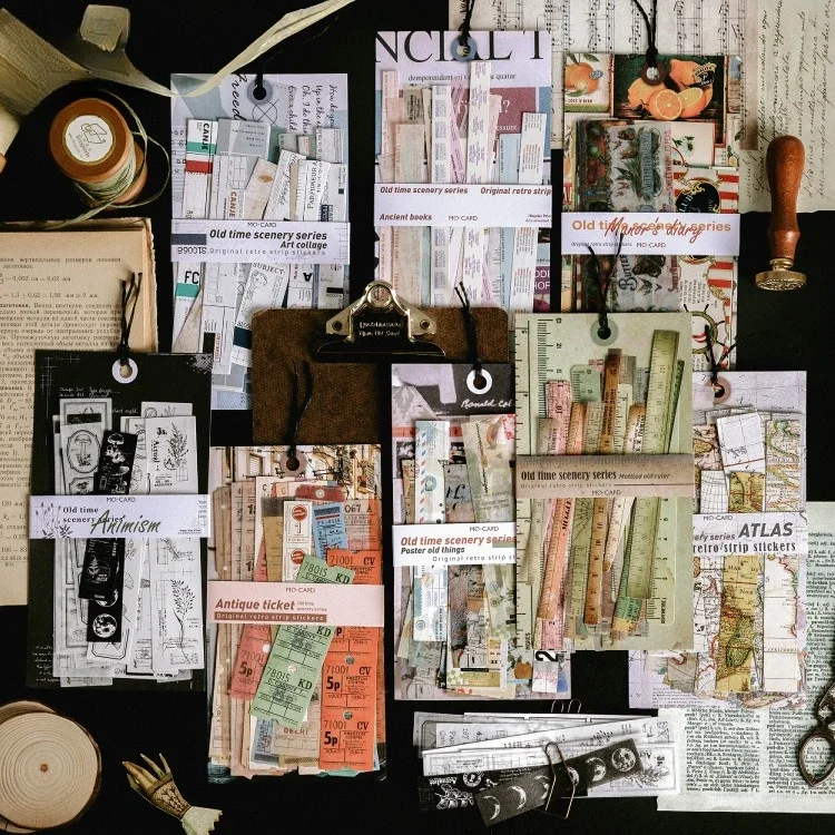 JIANWU Vintage Plant Ticket Bill Label Landschapsmateriaal Collage Scrapbooking Sticker Creatief DIY Dagboek Kantoorartikelen