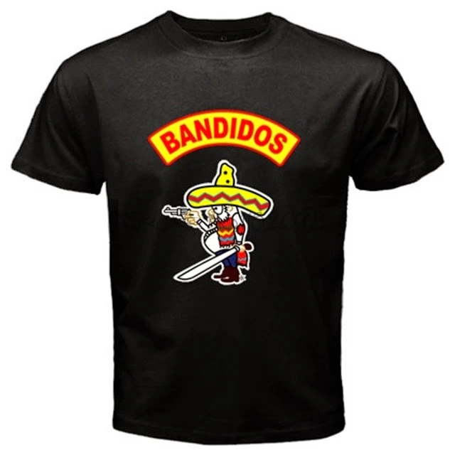 Bandidos motorcycle club men O-NECK t shirt cotton t-shirt men