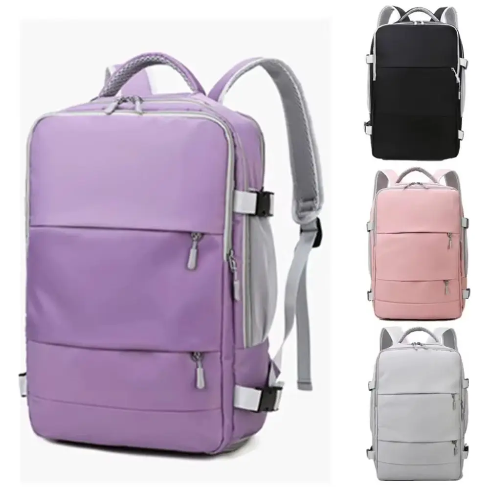 Ransel Perjalanan Kapasitas Besar Anti-Maling Tahan Air dengan Tali Koper, Port Pengisian Daya USB Kasual