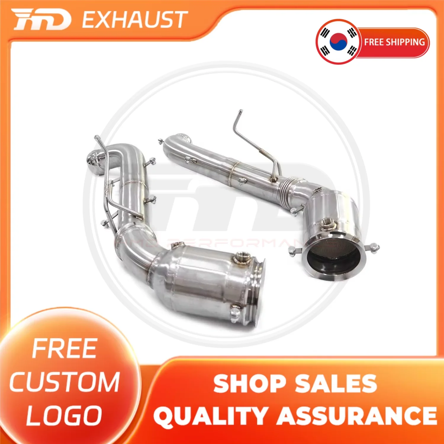 

HMD Hot sale Stainless Steel Exhaust Downpipe for McLaren 570S Auto Modification Parts Without Heat Sheild