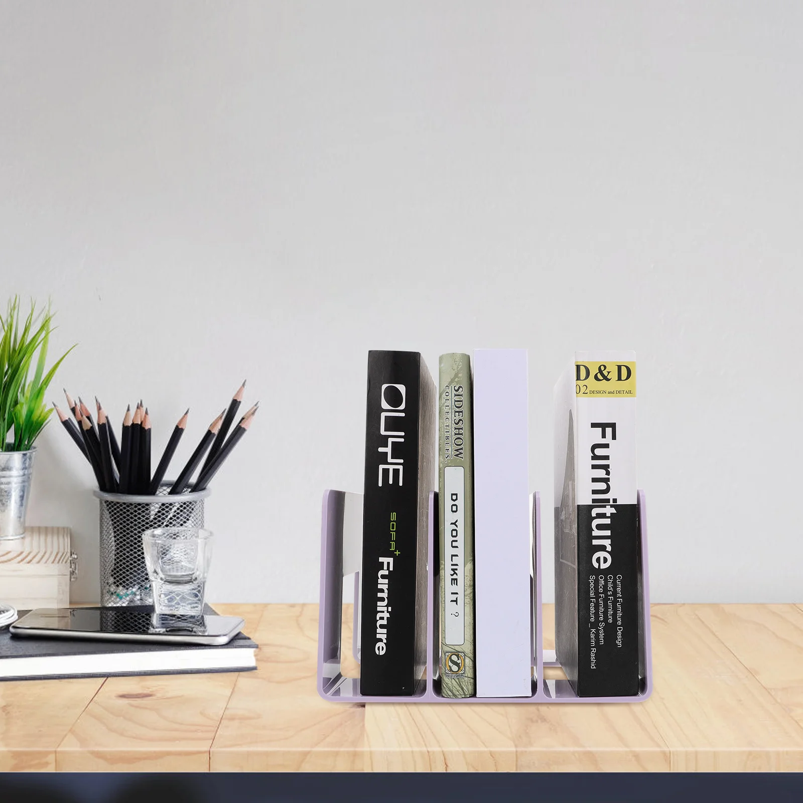 

Acrylic Bookend Book Shelf Support Table Organizer Heavy Duty Bookend For Office Home Library Study Room Student Gift