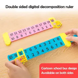 1pc Math Mathematics Decomposition Rulers Plastic Addition Rulers Portable Subtraction Rulers Education Toys Children Gifts