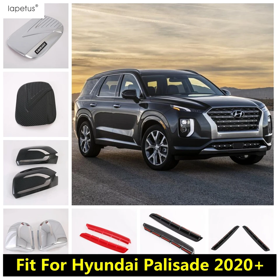 

Front Fog Light Lamp Eyebrow / Rearview Mirror /Fuel Oil Tank Cover Trim Carbon Fiber Accessories For Hyundai Palisade 2020 2021