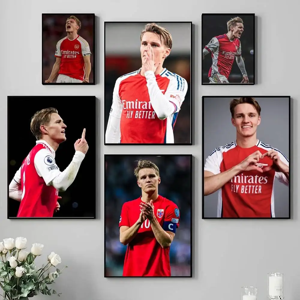 M-Martin O-Odegaard Poster Self-adhesive Art Waterproof Paper Sticker Coffee House Bar Room Wall Decor