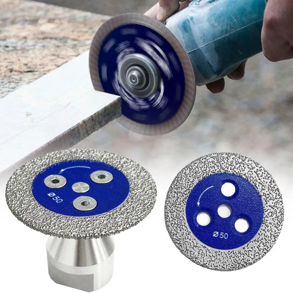 

НОВЫЙ 50-миллиметровый алмазный мини-пильный диск с резьбой, режущий диск для камня, гранитный песчаник, бетонные надписи, резьба, шлифовальный инструмент