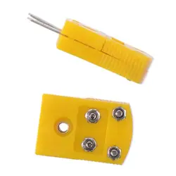 6 Pairs Plastic K Type Thermocouple Connector Yellow -200℃ ~ 260℃ Wire Connectors Adapter Plugs for Thermocouple