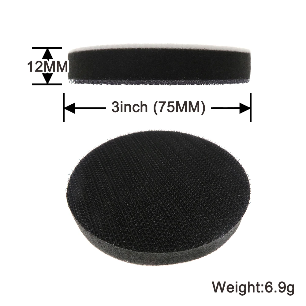 Soft Interface Pad para lixadeira, proteção de espuma de gancho e loop, disco de lixamento, polimento, suporte, 2 ", 3", 4 ", 5", 6 ", 2Pcs