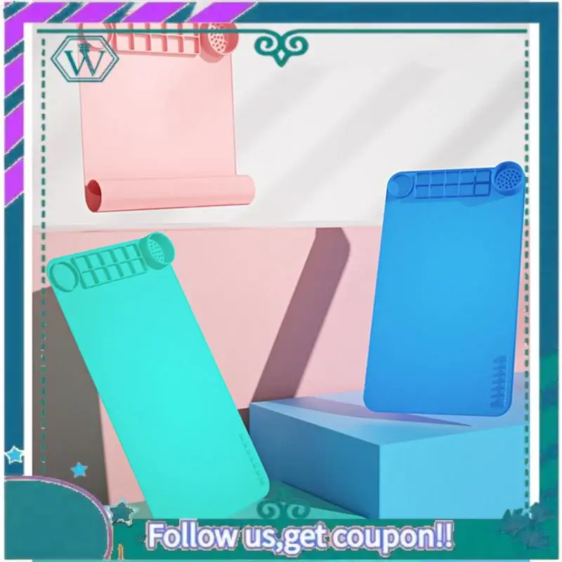 

2-Pack Of Silicone Graffiti Painting Pads Clear Tracing Coloring Book Craft Pad Art Pad Color Palette Durable (Pink)