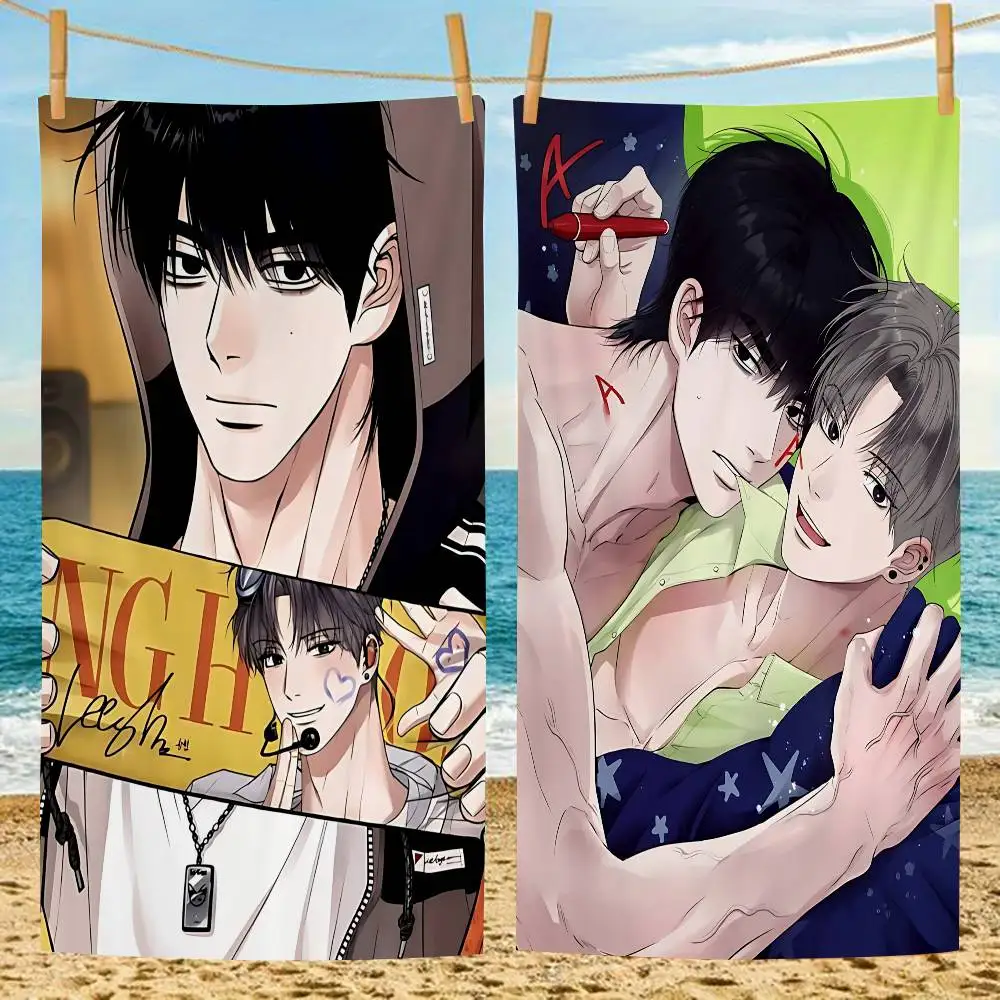 Unsleep bl Anime Anime Beach Swimming Towel Soft Absorbent Washcloth Children's Gifts for Kids Travel Camping Gym