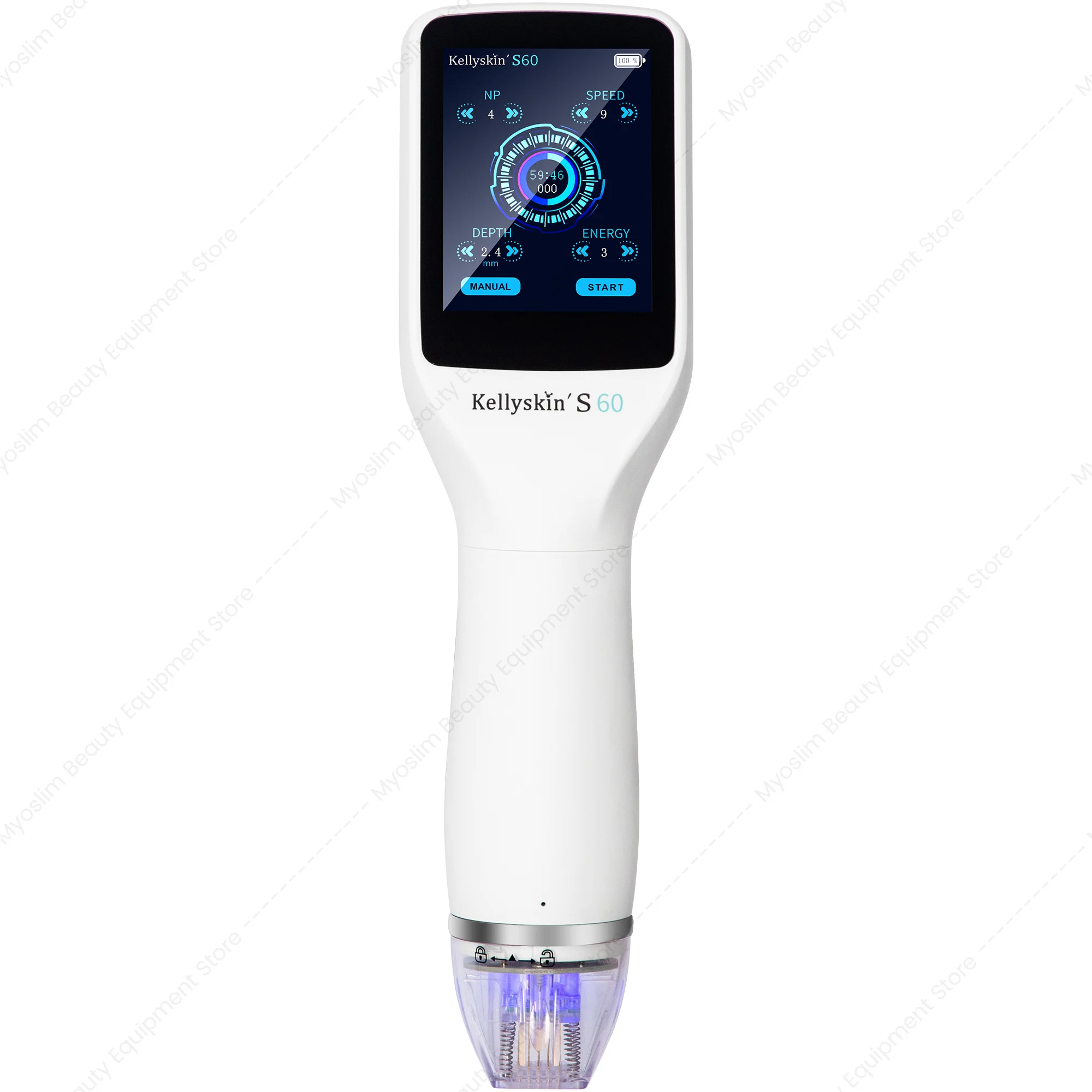 Tragbares Handgehaltenes RF-Microneedling-Schönheitsgerät mit HD-LCD-Bildschirm zur Faltenbeseitigung und Hautstraffung im Gesicht
