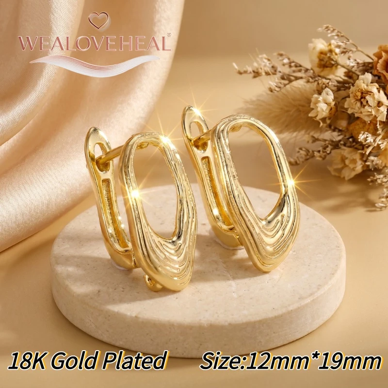 schmuckherstellung zubehör，Hochwertige 18K Gold/Rhodium plattierte Messing-Ohrringverschlüsse, texturierte gehämmerte gedrehte Ohrringhaken für DIY-Schmuckherstellung – Detail 17