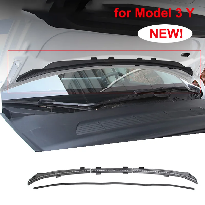 Front Trunk Hood Water Strip For Tesla Model Y 3 2023 Frunk Water Seal Retaining Strips Rubber Air inlet Vent Protect Accessorie