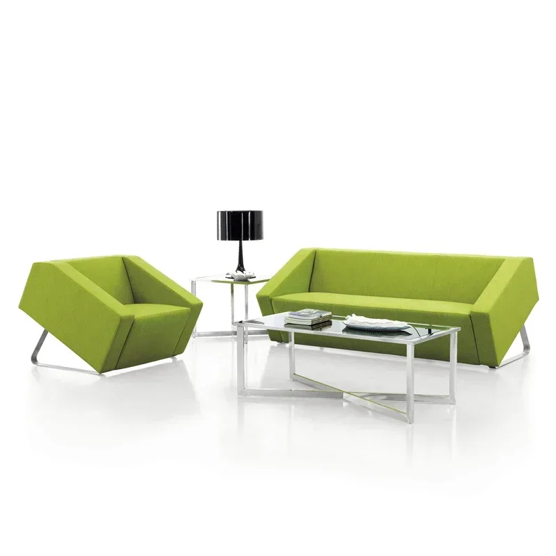 

l The latest modern design of business office reception flannel office sofa